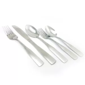 Gibson Home Abbeville 61-Piece Stainless Steel Flatware Set with Wire Caddy (Service for 12)