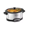 Hamilton Beach 6 Qt. Programmable Silver Slow Cooker with Temperature Settings
