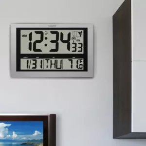 La Crosse Technology Jumbo Digital Atomic Wall Clock with Temperature