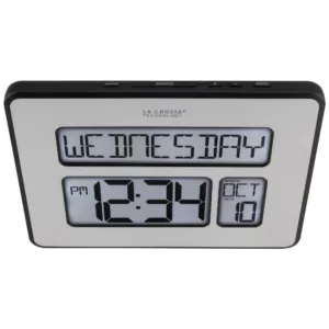 La Crosse Technology Atomic Full Calendar Digital Clock with Extra Large Digits - Perfect Gift for the Elderly