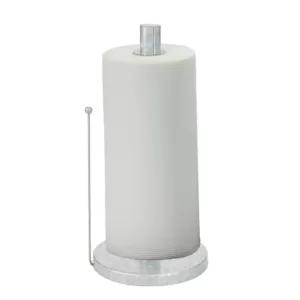 Mind Reader Counter Top Silver Free Standing Galvanized Paper Towel Holder
