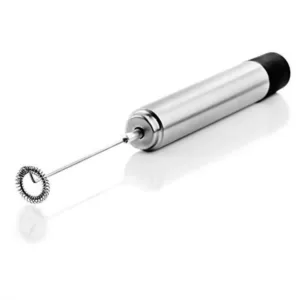 Ovente Stainless Steel Milk Frother, Coffee Mixer Wand, Silver (FRS1020B)