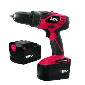 Skil 18-Volt Ni-Cad 1/2 in. Cordless Electric Variable Speed Power Drill/Driver Kt with Carrying Case