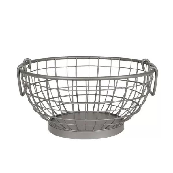 Spectrum Mason Fruit Bowl Basket Industrial Gray Kitchen Organizer
