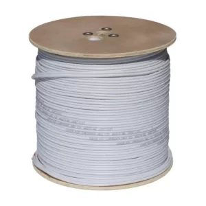 SPT 1000 ft. RG59 Closed Circuit TV Coaxial Cable with 18/2 Power and 24/2 Data - White
