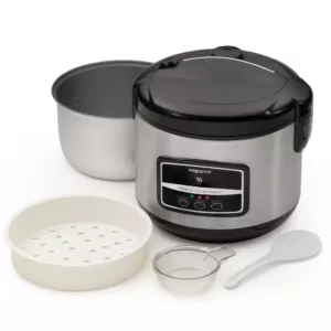 Presto 16-Cup Stainless Steel Rice Cooker with Non-Stick Cooking Pot