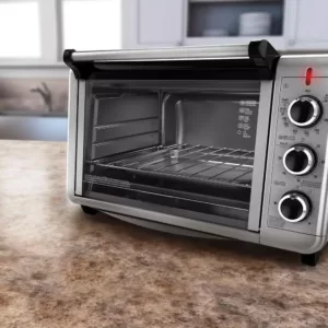BLACK+DECKER 1500 W 6-Slice Stainless Steel Toaster Oven with Built-In Timer