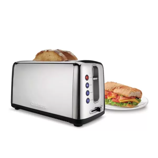 Cuisinart Artisan Bread 2-Slice Stainless Steel Long Slot Toaster with Crumb Tray
