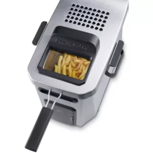 DeLonghi Dual Zone Digital 4L Stainless Steel Deep Fryer with Easy Clean Drain System - D24527DZ