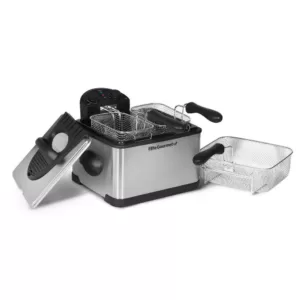 Elite 4 Qt. Deep Fryer with Dual Basket in Stainless Steel