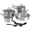 Gibson Home Cuisine Select Abruzzo 12-Piece Stainless Steel Nonstick Cookware Set