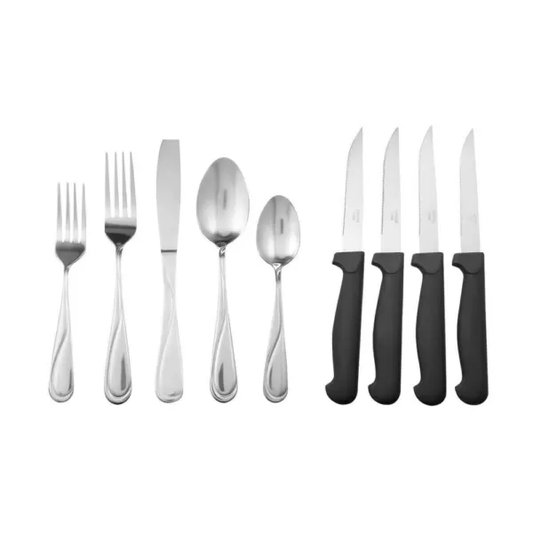 Gibson Home Trillium Plus 24-Piece Stainless Steel Flatware Set (Service for 4)