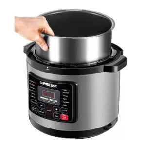 GoWISE USA 8 Qt. Stainless Steel Electric Pressure Cooker with Stainless Steel Pot