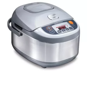 Hamilton Beach Advanced Multi-Function 16-Cup Stainless Steel Rice Cooker with Fuzzy Logic
