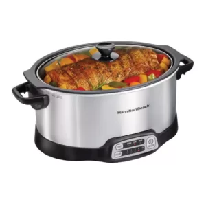 Hamilton Beach Stovetop Sear and Cook 6 Qt. Stainless Steel Slow Cooker