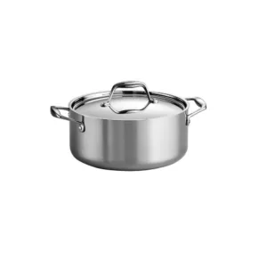 Tramontina Gourmet Tri-Ply Clad 5 qt. Round Stainless Steel Dutch Oven with Lid