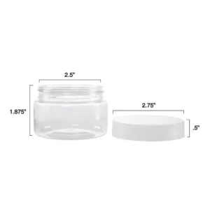 Stalwart 4 oz. Clear Plastic Jar with Foam Liner (6-Pack)
