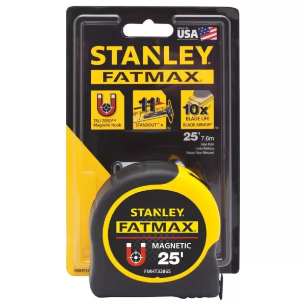 Stanley FATMAX 25 ft. x 1-1/4 in. Magnetic Tape Measure (4-Pack)