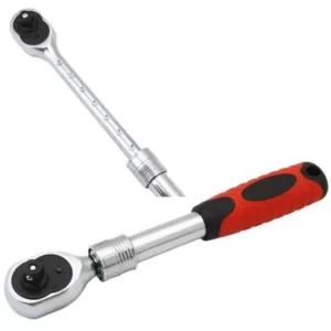 Stark 1/2 in. Extendable Telescopic 72-Tooth Ratchet with Soft Handle