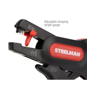 Steelman Self-Adjusting Pistol Grip Wire Stripper and Cutter