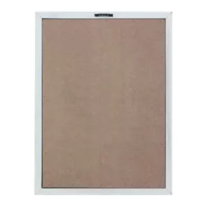 Stonebriar Collection Gray Felt Memo Board with White Wash Wooden Frame