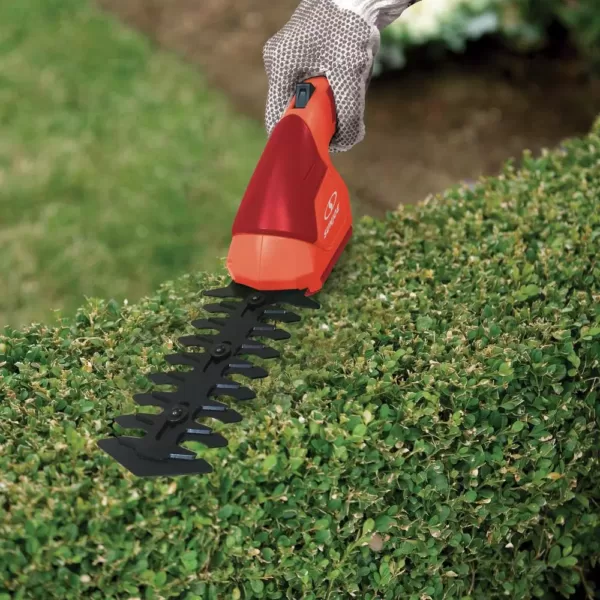 Sun Joe 7.2-Volt 2-in-1 Cordless Grass Shear and Hedge Trimmer with Extension Pole in Red