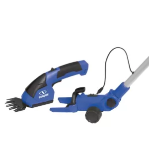 Sun Joe 7.2-Volt 2-in-1 Cordless Grass Shear and Hedge Trimmer with Extension Pole, Blue