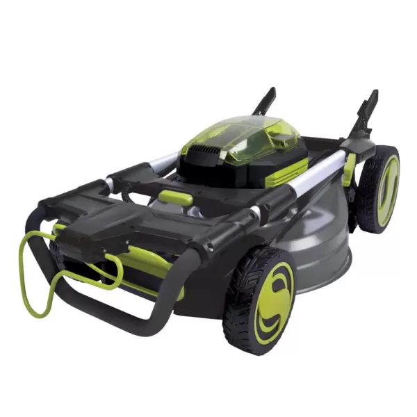 Sun Joe 21 in. 100-Volt Cordless Battery-Powered Walk-Behind Self Propelled Lawn Mower Kit with 5.0 Ah Battery Plus Charger