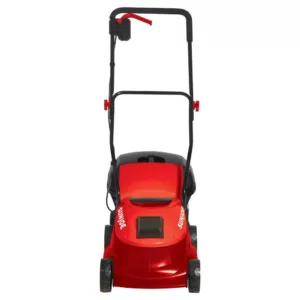 Sun Joe 14 in. 28-Volt Cordless Walk-Behind Push Mower Kit with 5.0 Ah Battery + Charger, Red