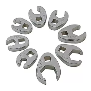 SUNEX TOOLS 3/8 in. Drive Fractional Crowfoot Flare Nut Wrench Set (8-Piece)