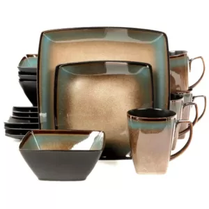GIBSON elite Tequesta 16-Piece Casual Tan Stoneware Dinnerware Set (Service for 4)
