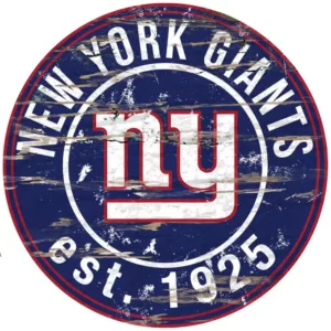 Adventure Furniture 24" NFL New York Giants Round Distressed Sign
