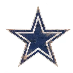 Adventure Furniture NFL Indoor Dallas Cowboys Distressed Logo Cutout Wood Sign