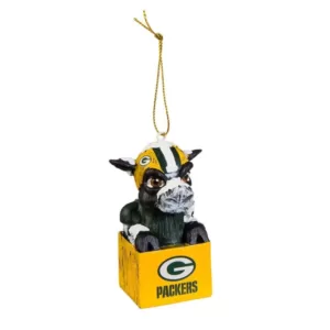 Team Sports America Green Bay Packers 1-1/2 in. NFL Mascot Tiki Totem Christmas Ornament