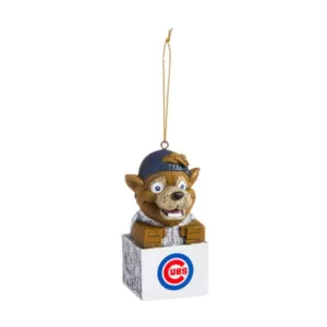Team Sports America Chicago Cubs 1-1/2 in. MLB Mascot Tiki Totem Christmas Ornament