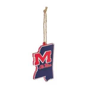 Team Sports America Ole Miss 5 in. NCAA Team State Christmas Ornament