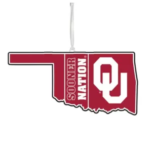 Team Sports America University of Oklahoma 5 in. NCAA Team State Christmas Ornament