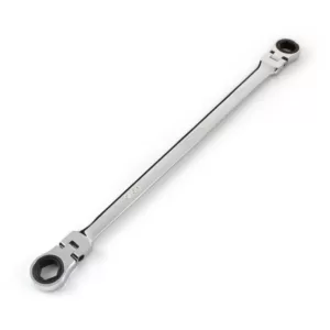 TEKTON 9/16 in. x 5/8 in. Extra Long Flex-Head Ratcheting Box End Wrench