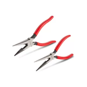 TEKTON 7 in., 8 in. Long Nose Pliers Set (2-Piece)