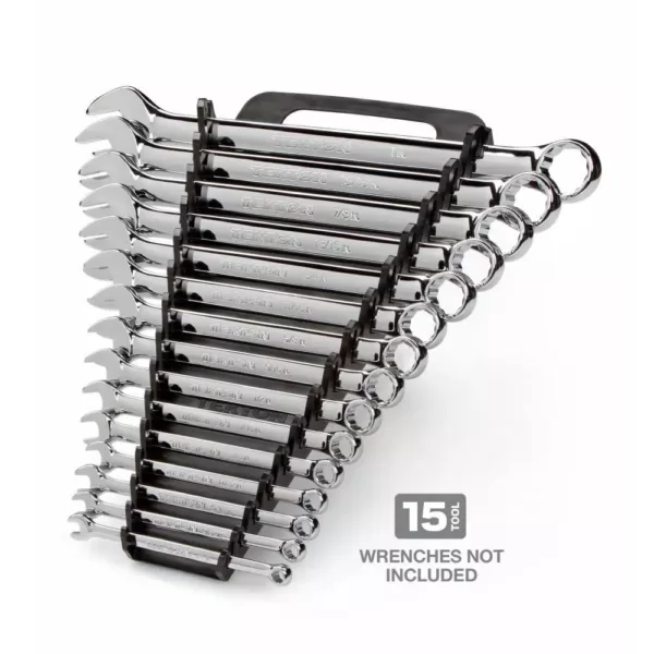 TEKTON 7.5 in. 15-Tool Store-and-Go Wrench Rack Keeper in Black