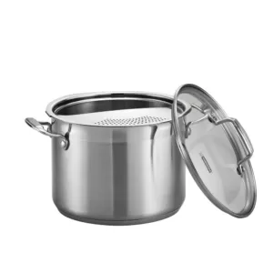 Tramontina Gourmet 6 qt. Stainless Steel Stock Pot with Glass Lid