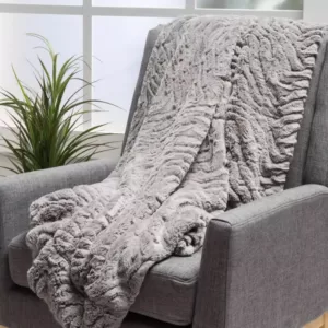 Noble House Toscana Trout Faux Fur Throw Blanket