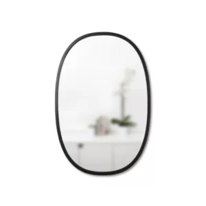 Umbra Medium Oval Black Modern Mirror (24 in. H x 36 in. W)