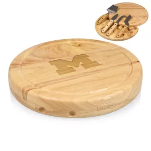 TOSCANA Michigan Wolverines Circo Wood Cheese Board Set with Tools