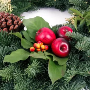 VAN ZYVERDEN 24 in. Live Fresh Cut Pacific Northwest Countryside Christmas Wreath