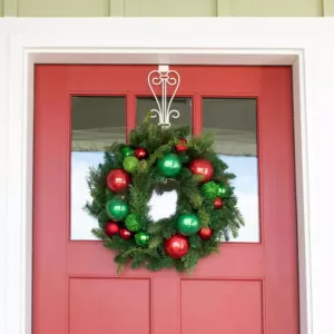 Village Lighting Company 24 in. Red and Green Christmas Cheer Wreath