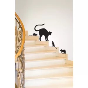 WallPops 24 in. x 17.5 in. Black Cat Small Wall Art Kit