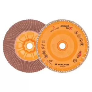 WALTER SURFACE TECHNOLOGIES ENDURO-FLEX 4.5 in. x 5/8-11 in. Arbor GR120 The Longest Life Flap Disc (10-Pack)