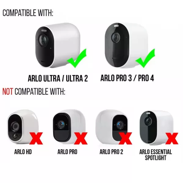 Wasserstein Arlo Ultra/Ultra 2 and Pro 3/Pro 4 Protective Sunroof Silicone Skins - Protect Your Arlo Camera (3-Pack, Black)
