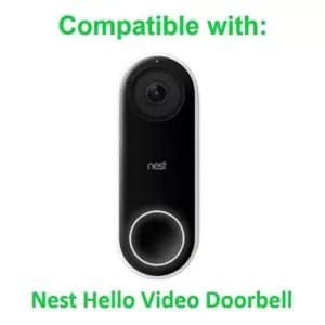 Wasserstein Adjustable Angle Wall Mount for Google Nest Hello Video Doorbell - Adjust Your Nest Hello Doorbell Flexibly, White